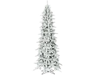 9-Ft. Slim Mountain Pine Flocked Christmas Tree