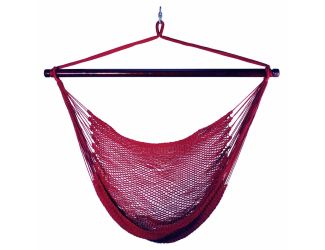 Hanging Caribbean Rope Chair Burgundy