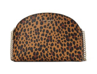 Spencer Leopard Double-Zip Crossbody - Black Multi