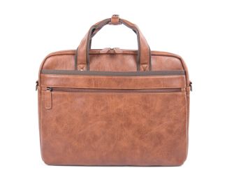 Valentino Briefcase-Vegan Leather-Cognac