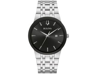Men's Corporate Exclusive Futuro Watch, Silvertone with Black Dial