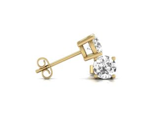 Round Lab Diamond Solitaire Earrings Size 3 CT
