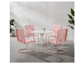 Azalea 5-Piece Round Retro Outdoor Dining Set