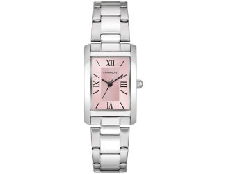 Ladies' Classic Stainless Steel Bracelet watch, Pink dial