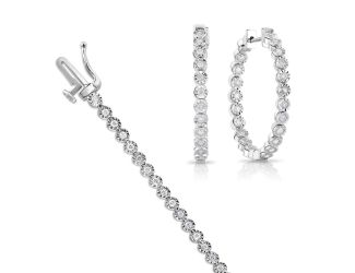 Diamond Bracelet & Earring Set