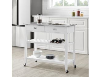 Chloe Stainless Steel Top Kitchen Island/Cart