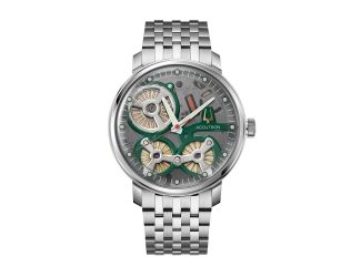 Men's Spaceview 2020 Electrostatic Stainless Steel Watch Smoke Gray Dial