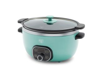 Healthy Cook Duo 6qt Nonstick Slow Cooker Turquoise