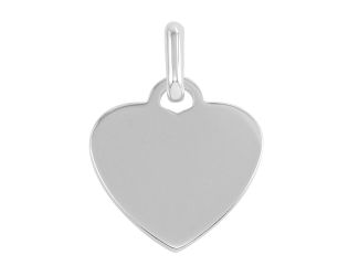 PARIKHS High Polished Engravable Heart Pendant with chain in 925 Sterling Silver