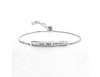 "I Love You Forever" Adjustable Bracelet