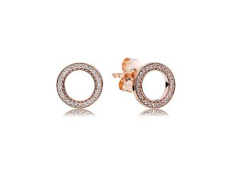 Sparkling Circle Stud Earrings