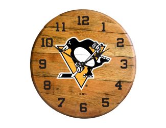 Pittsburgh Penguins Barrel Clock
