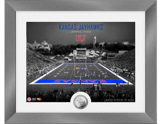 University of Kansas Jayhawks Art Deco Stadium Silver Coin Photo Mint