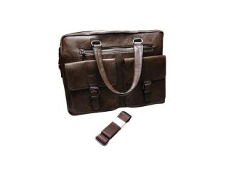 Men's Brown Leather Commuter Briefcase