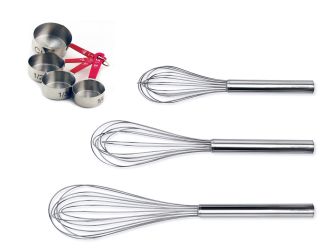 18/10 SS 7pc Bake Set: 3pc Whisk Set & 4Pc Measuring Cup Set
