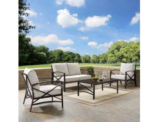Kaplan 4Pc Outdoor Loveseat Patio Furniture Set