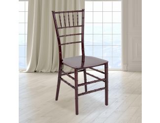 Mahogany Stackable Resin Chiavari Chair - Banquet and Event Furniture