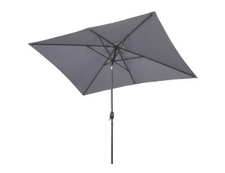 IF Collection -  6.5-Foot x 10-Foot Rectangular Patio Umbrella w/Tilt & Crank - Grey