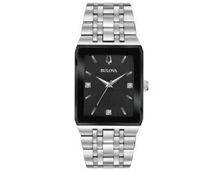Men's Futuro Quadra Bracelet Watch SS  Black Dial