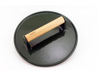 Cast Iron Steak Press 9" Green