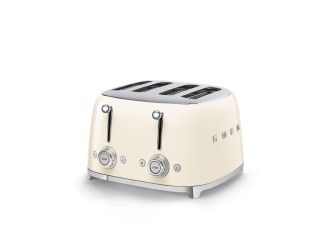 50s Retro-Style 4 Slice Slot Toaster Cream