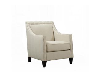 Bridgehampton Accent Chair with Nailhead Trim in Natural