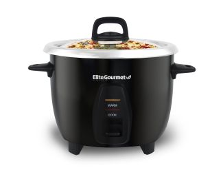 10 Cup Rice Cooker w/ Stainless Steel Cooking Pot Black