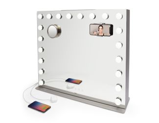 iHome HOLLYWOOD STUDIO PRO Luxury Oversized Vanity  Speaker & Detail Mirror
