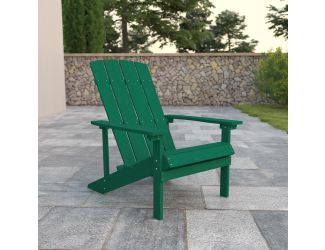 Outdoor Green All-Weather Poly Resin Wood Adirondack Chair