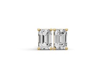 Emerald Lab Diamond Solitaire Earrings Size 0.5 CTW