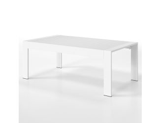 All-Weather Outdoor Rectangle Coffee Table - White