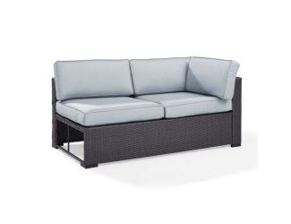 Biscayne Wicker Outdoor Sectional Loveseat