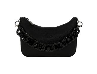 Christian Louboutin Loubila Chain Black Leather Mini Shoulder Bag