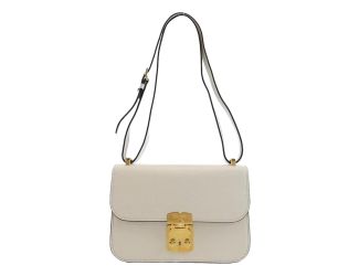 Miu Miu Madras White Leather Crossbody Bag