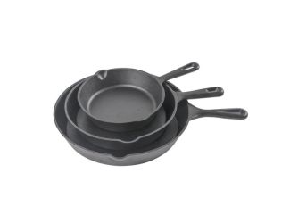 Cast Iron 3-Piece Skillet Set