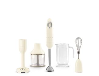 50's Retro-Style Hand Blender Set w/ Accessories Cream