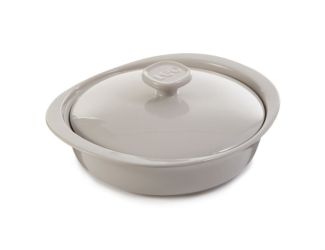 Leo Balance Stoneware  Casserole 9.5", 2.4qt. With Stone Cover, Moonmist