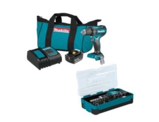 18V LXT Lithium-Ion Brushless Cordless Driver-Drill Kit w/ 47 Pc. Ratchet and Bit Set