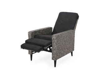 Outdoor Wicker Recliner - Gray