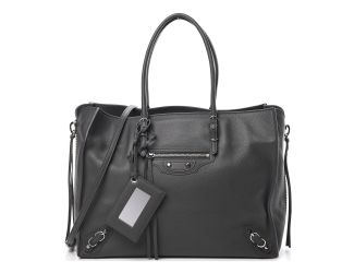 Balenciaga Papier Grey Leather Satchel Handbag 432596