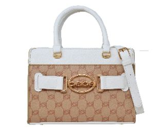 Leilani Printed Monogram Satchel Size 10" x 7" x 3"