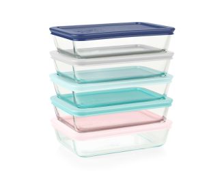 10pc Simply Store Rectangular Glass Storage Set