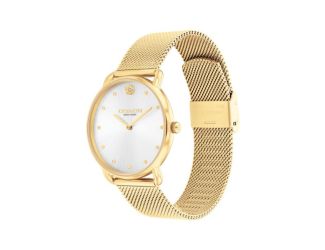 Ladies' Elliot Gold-Tone Stainless Steel Mesh Watch Silver Dial