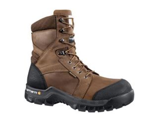 Mens 8" Insulated Work Boot Composite Toe-Brown-10