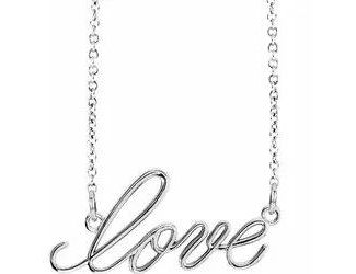 Sterling Silver "Love" Necklace
