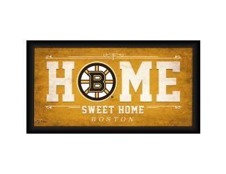 10" x 20" Home Sweet Home Framed Collage - Boston Bruins
