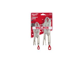2pc Curved Jaw Locking Pliers 7" & 10"