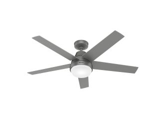 Aerodyne 52" Wifi Ceiling Fan w/ Light Kit Matte Silver
