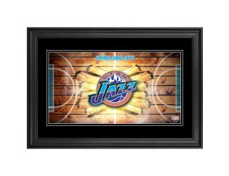 10" x 18" Hardwood Classics Panoramic Framed Photograph - Utah Jazz
