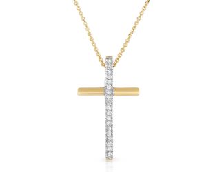 Gold & Diamond Cross Necklace